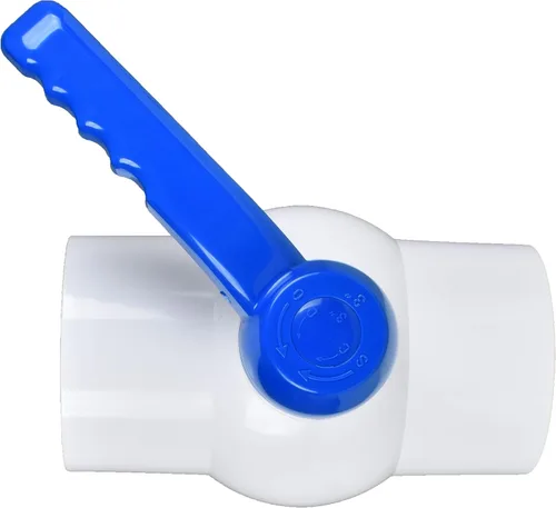 Vista 8 de Válvula de bola de PVC de 1 pulgada (paquete de 2), válvula de bola de cierre roscada (NPT) con mango fácil de girar y excelente, clasificado a 150