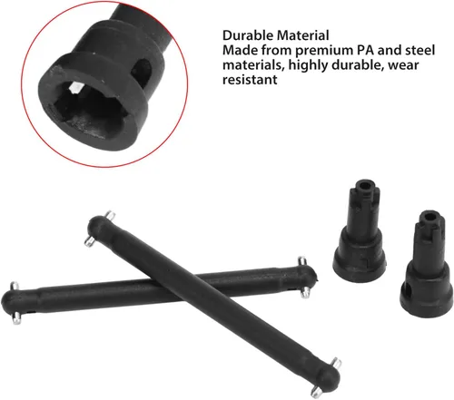 Vista 4 de Horoper Eje de transmisión de acero y eje de rueda de transmisión, eje de transmisión CVD trasero Dogbone Set Construcción de acero eficiente
