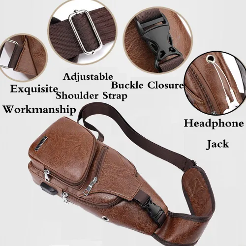 Vista 5 de Rullar Bandoleras de hombro en el pecho, bandolera, senderismo, mochila multiusos