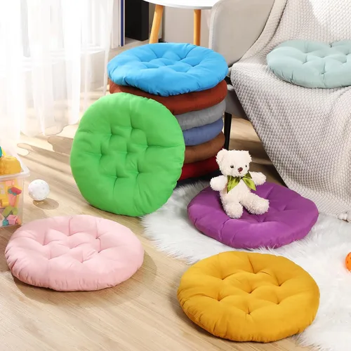 Vista 4 de Fumete - 12 cojines redondos de suelo de 16 x 16 pulgadas, cojines redondos para niños pequeños, almohadas flexibles para sillas de lectura