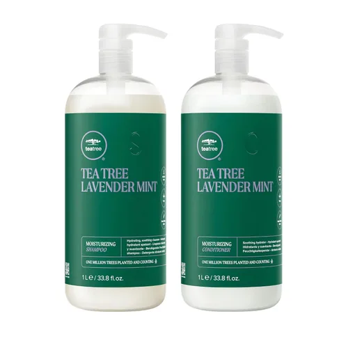 Vista 22 de Champú hidratante de lavanda y menta Tea Tree, hidrata + calma, para cabello grueso y seco