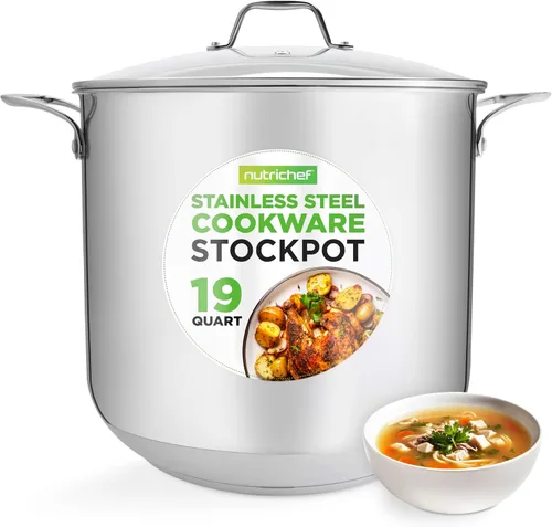 Vista 10 de NutriChef Olla de acero inoxidable de 2 cuartos de galón con tapa, cacerola resistente con asas ergonómicas, para todas las estufas