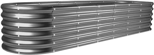 Vista 17 de Land Guard Kit de cama de jardín elevada galvanizada de 8 x 2 x 1 pies, cajas de jardín elevadas de capacidad de 108 galones para exteriores, camas