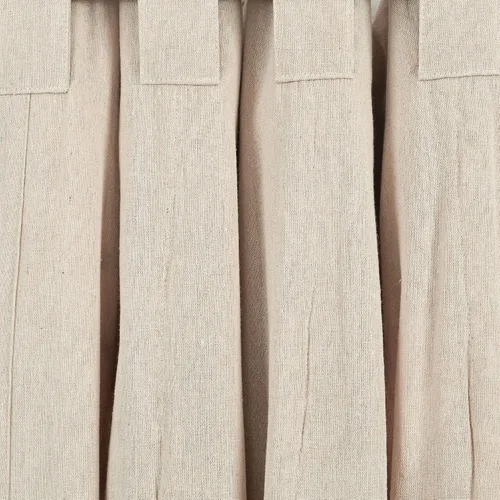 Vista 7 de Lush Decor Panel individual de cortina de cascada fruncida, 84 pulgadas de largo x 52 pulgadas de ancho, lino oscuro