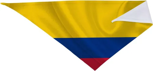 Vista 4 de Bufanda para perro con bandera de Colombia, bandana para mascotas, baberos para mascotas