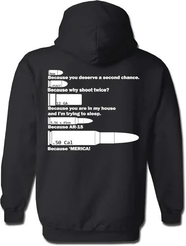 Vista 2 de Unbranded America Funny Munición Gráfico Sudadera con capucha