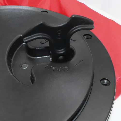 Vista 4 de Escotilla de cubierta negra de 8 pulgadas con bolsa de almacenamiento Kit de placa para kayak, barco, pesca, aparejo