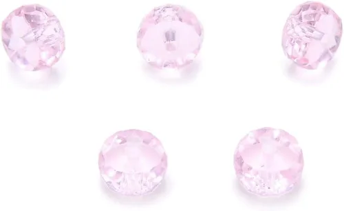 Vista 10 de 25 cuentas de cristal Heishi Rondelle redondas facetadas de Adabele austriaco de 0.315 pulgadas (0.315 in), color morado amatista compatibles