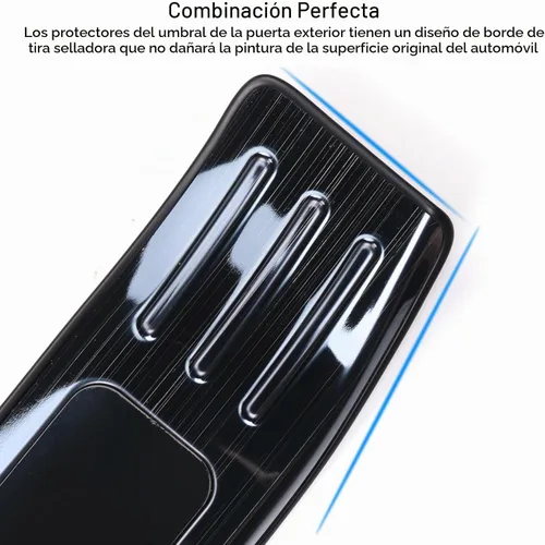 Vista 4 de para Toyota Highlander 2025 2024 2023 2022 2021 2020 Protector de umbral de puerta, Premium 304 Acero inoxidable Protector de entrada de puerta