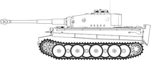 Vista 2 de Airfix Tiger I Mid Version 1:35 WWII Militar Tanque Modelo de Plástico Kit A1359