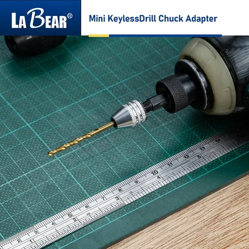 Vista 8 de LABEAR - Adaptador Mini Sin Llave para Portabrocas de ¼ Pulgada con Vástago Hexagonal Capacidad de 0.3-3.2mm para Brocas Micro