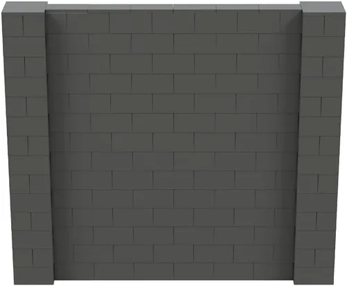 Vista 254 de EverBlock Kit de pared de 5 x 4 pies Bloques de construcción modulares Sistema de pared para edificios, pantallas y estructuras Divisor