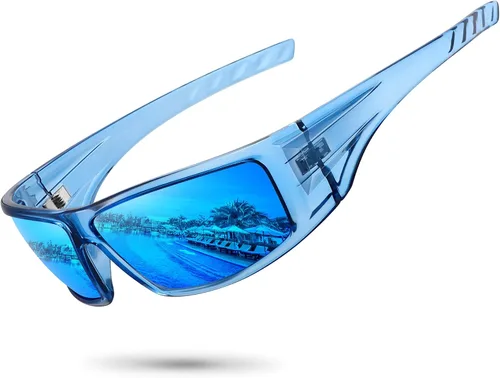 Vista 9 de Gafas de sol deportivas polarizadas para hombres y mujeres con marco irrompible para ciclismo, pesca, lentes envolventes, protección UV400