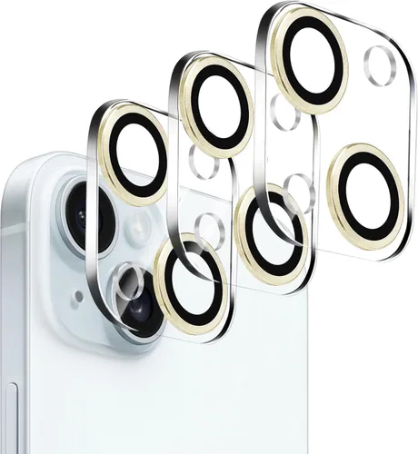 Vista 26 de Dengduoduo Paquete de 3 protectores de lente de cámara de vidrio templado para iPhone 15 de 6.1 pulgadas y para iPhone 15 Plus de 6.7 pulgadas