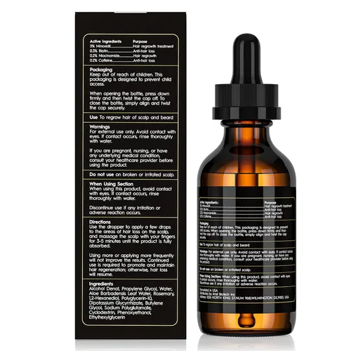 Vista 7 de 5% Minoxidil Suero de Crecimiento Capilar en Aceite para Hombres y Mujeres, Suero Capilar de Biotina, Tratamiento de Recrecimiento Capilar Más