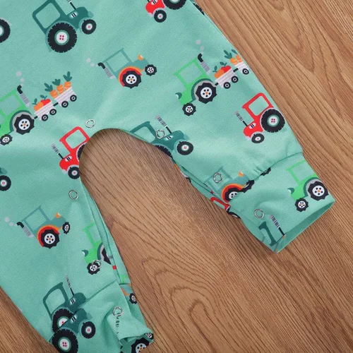 Vista 5 de Mameluco de dibujos animados sin mangas para bebé recién nacido, traje de una pieza, ropa de verano