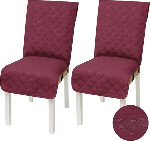 Vista 15 de Yonus Funda impermeable para silla de comedor, funda para silla de oficina, funda resistente al agua para silla de comedor, funda para silla