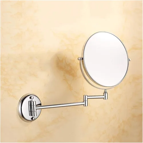 Vista 3 de Wall-Mounted Makeup Mirror Wall Mount 8 Inches Vanity Makeup Mirror 3X Magnified Polished Chrome Finish 360 Degree Swivel