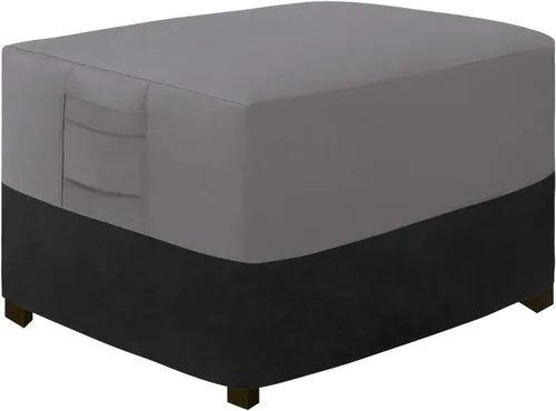 Vista 19 de Easy-Going Funda otomana para exteriores, funda impermeable para otomana de patio, funda resistente para muebles de exterior con asas acolchadas