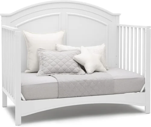 Vista 11 de Delta Children Perry, cuna convertible 6 en 1, con certificado Greenguard Gold, color blanco Bianca