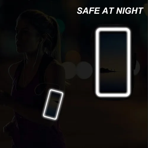 Vista 4 de Brazalete para Galaxy Note 20/10+/9/8, bolsa de ejercicio para correr a prueba de sudor con huella dactilar/soporte para llaves y ranura
