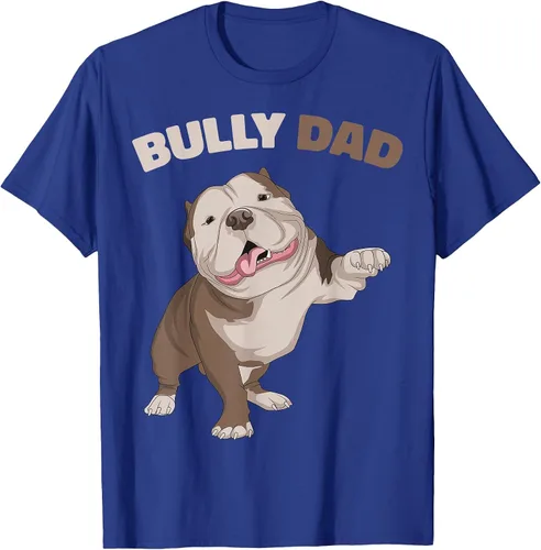Vista 72 de American Bully Dad Dog Owner Father Funny Men T-Shirt Asphalt Grey