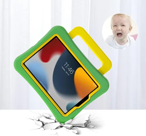 Vista 4 de Funda para iPad de 10.2 pulgadas de 7ª/8ª/9ª generación para niños, ligera, resistente, a prueba de golpes, a prueba de caídas con asa/soporte