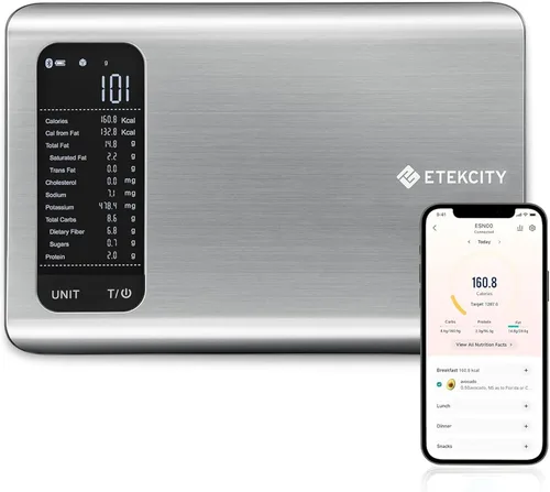 Vista 10 de Etekcity - Báscula de cocina digital de 22 lb, pesa gramos y onzas - Herramienta recargable e impermeable para pérdida de peso, cocina, repostería