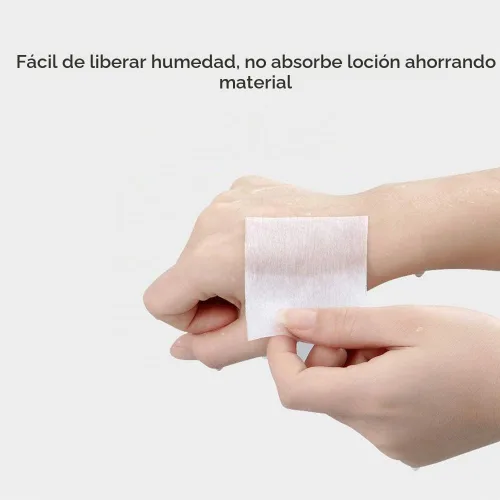 Vista 5 de 1000 almohadillas finas de algodón facial de maquillaje, almohadillas de algodón cuadradas para desmaquillar, removedor de maquillaje, esmalte