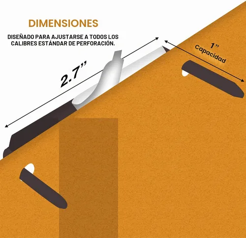 Vista 2 de OLYMPX 100 bases de sujeción de papel autoadhesivas de alta calidad de 1 pulgada, centro de 2.75 pulgadas para accesorios de carpetas de archivos