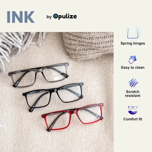 Vista 4 de Opulize Modern Rectangular Reading Glasses