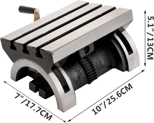 Vista 10 de BestEquip Mesa de fresado inclinable de 10 x 7 pulgadas, fresadora de ángulo de inclinación de 0-80 ° Placa de ángulo giratorio ajustable con 3