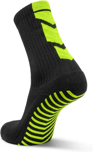 Vista 4 de FLITE SPORTS Calcetines antideslizantes para fútbol, fútbol sala, LAX, Pickleball, calcetines de neón para hombres y mujeres