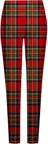 Vista 5 de Leggings gráficos de Navidad para mujer, pantalones de yoga cálidos de invierno, pantalones retro a cuadros, pantalones casuales ajustados