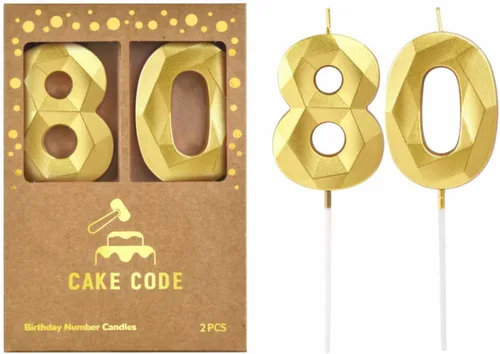 Vista 7 de Crystal Gold - Velas de cumpleaños con número 0 de 2.76 pulgadas, velas doradas y de números de pastel para celebración de fiesta