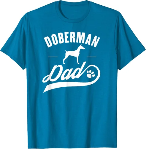 Vista 9 de Doberman Dad - Camiseta para amante del dueño del perro, Negro, S