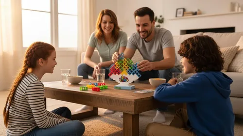 Vista 5 de Tetra Tower - Juego de apilamiento de 48 piezas de bloques de construcción de equilibrio para niños, adultos, familia, amigos, juego en