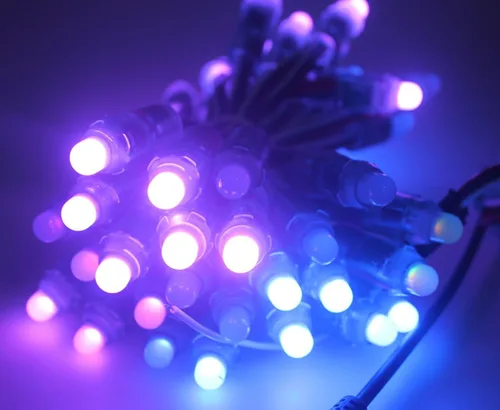 Vista 8 de WS2811 Pixeles Digital direccionable Luces LED en tira, impermeables, RGB a todo color, 12 mm, DC 5V (DC5V 50 piezas)