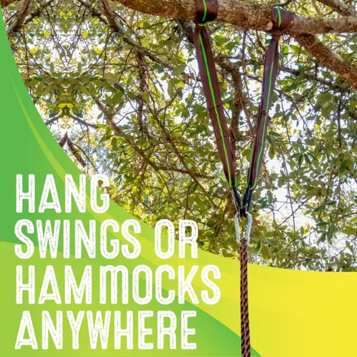 Vista 6 de Swurfer Correas de Árbol para Columpio y Hamaca – Kit de Colgado para Hamaca, Columpios de Árbol, Duradero, Resistente a la Intemperie, Libre