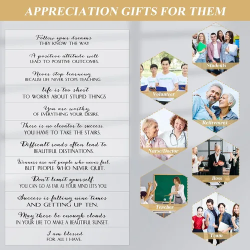 Vista 6 de Fumete 12 pulseras inspiradoras a granel para mujeres, joyería grabada personalizada motivacional para regalos de compañeros de trabajo