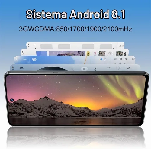 Vista 7 de Teléfono Android desbloqueado 2G+64G, pantalla HD de 6.56 pulgadas, teléfono celular de red 3G, Dual SIM Dual Standby, Android 8.1 Smartphone Negro