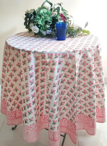 Vista 47 de ATOSII Mantel 100% algodón, Amara, floral, hecho a mano, rectangular, de lino, para cocina, comedor, fiestas, bodas, exteriores, picnics, Pascua