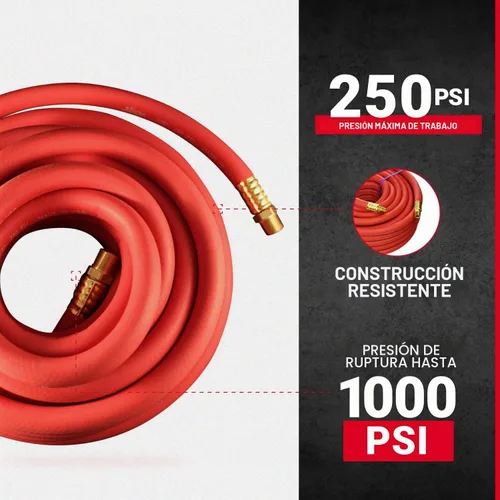 Vista 2 de Milton 1635 50 pies EPDM 3/8 "ID manguera de aire de goma