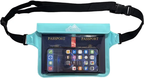Vista 9 de DRLOKPAK - Riñonera impermeable para pantalla táctil, bolsa de cintura seca flotante para teléfono, cartera, dinero en efectivo, llavero, bolsa