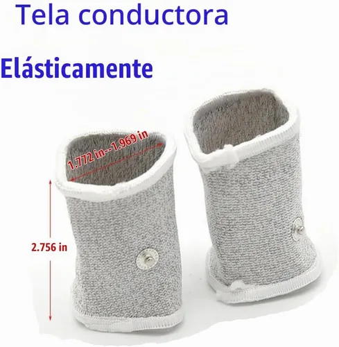 Vista 3 de E-stim Accesorios ajustables de hilo de plata conductor de tela para accesorios de masajeador de dedo de estimulación TENS