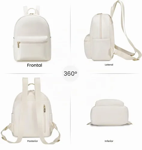 Vista 8 de LOVEVOOK Mini mochila pequeña y linda mochila de moda para niñas y mujeres Beige