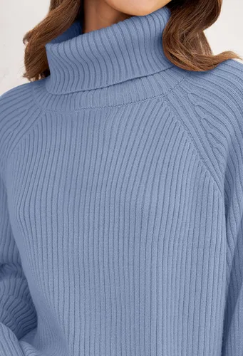 Vista 5 de ZESICA Women's 2024 Winter Sweaters Oversized Turtleneck Long Sleeve Chunky Knitted Pullover Sweater Jumper Tops