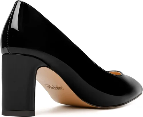 Vista 5 de NUMALEO Zapatos de tacón medio grueso para mujer, con puntera puntiaguda, de 2.5 pulgadas