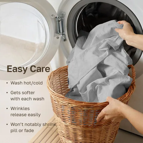Vista 49 de California Design Den Sábanas de Algodón Egipcio 100%, Juego de Sábanas de Lujo Auténtico Certificado Tamaño Full con Bolsillo Profundo, Satén Suave