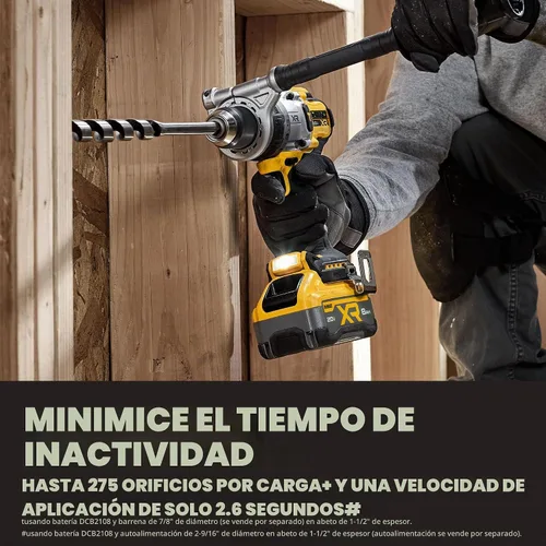 Vista 8 de DEWALT Kit de taladro de martillo inalámbrico de 1/2 pulgada MAX XR de 20 V con batería de 8 Ah y cargador (DCD1007WW1)